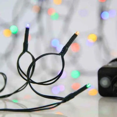 100 πολύχρωμα χριστουγεννιάτικα led λαμπάκια 3mm με 8 προγράμματα 795cm IP44 εξωτερικού χώρου