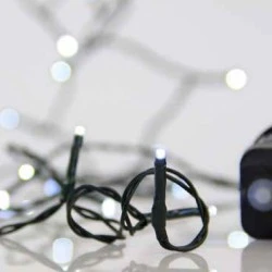 180 χριστουγεννιάτικα led λαμπάκια με 8 προγράμματα 1195cm ψυχρό φως IP44 πράσινο καλώδιο