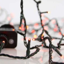 240 κόκκινα χριστουγεννιάτικα led λαμπάκια με 8 προγράμματα 1495cm IP44 πράσινο καλώδιο