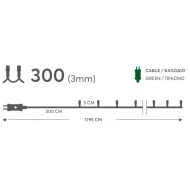 300 πολύχρωμα Χριστουγεννιάτικα led λαμπάκια με πρόγραμμα 1795cm IP44 πράσινο καλώδιο