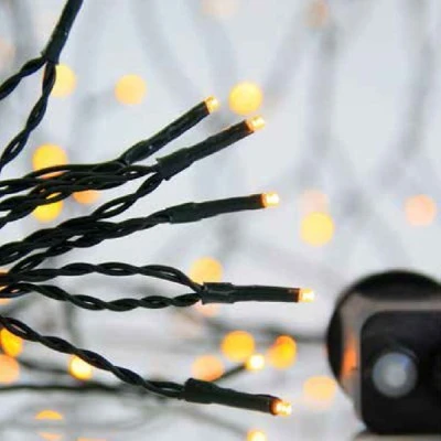 400 Χριστουγεννιάτικα led λαμπάκια με πρόγραμμα θερμό φως 2295cm IP44 πράσινο καλώδιο
