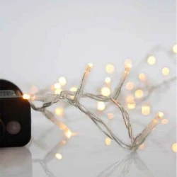 100 led λαμπάκια  θερμού φωτός σε σειρά με διάφανο καλώδιο 8 προγράμματα και μνήμη 795cm