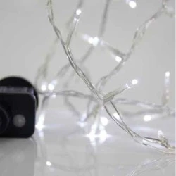 240 χριστουγεννιάτικα led λαμπάκια με πρόγραμμα ψυχρό φως 1495cm IP44 διάφανο καλώδιο