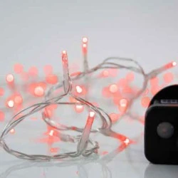 240 κόκκινα χριστουγεννιάτικα led λαμπάκια με πρόγραμμα 1495cm IP44 διάφανο καλώδιο
