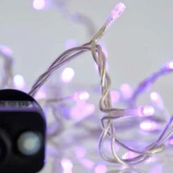 240 μωβ χριστουγεννιάτικα led λαμπάκια με πρόγραμμα 1495cm IP44 διάφανο καλώδιο