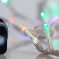 240 πολύχρωμα χριστουγεννιάτικα λαμπάκια led με 8 προγράμματα διάφανο καλώδιο 300cm IP44