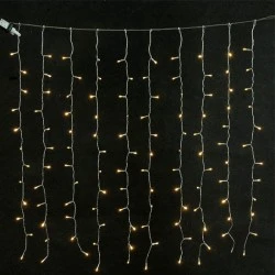 500 flash led 5mm κουρτίνα 2600K θερμό φως 31V 300x250cm με διάφανο καλώδιο επεκτεινόμενα IP44