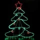 Δέντρο με μπάλες και αστέρι LED 88x68cm κόκκινο-πράσινο φως 8W εξωτερικής τοποθέτησης στεγανό IP44