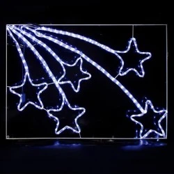 Χριστουγεννιάτικοι λευκοί μετεωρίτες led 13.6W 110x75cm εξωτερικού χώρου στεγανοί IP44