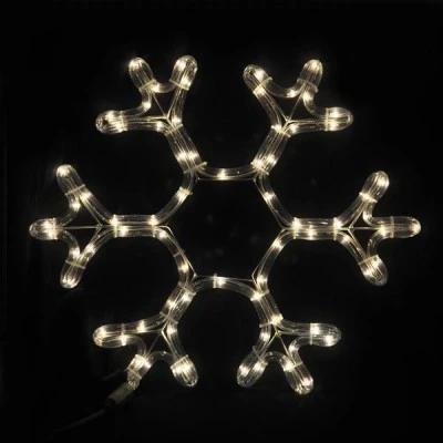 Χιονονιφάδα φωτοσωλήνας 3.4W θερμό φως 38x36cm εξωτερικής τοποθέτησης στεγανός IP44