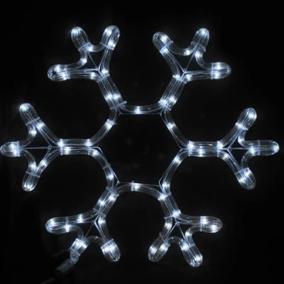 Xιονονιφάδα φωτοσωλήνας 4W λευκό φως 25x25cm εξωτερικής τοποθέτησης στεγανός IP44