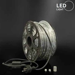 LED φωτοσωλήνας δικάναλος κόκκινος 50m με 36λαμπάκια/m 3.4W/m στρογγυλός και στεγανός