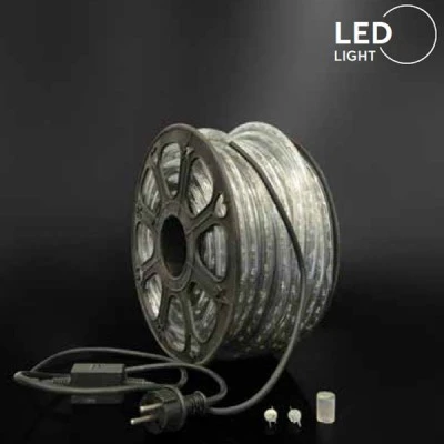 LED φωτοσωλήνας μονοκάναλος 50m θερμό φως με 36λαμπάκια/m 3.4W/m στρογγυλός και στεγανός