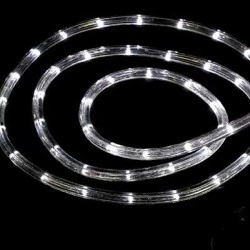 LED φωτοσωλήνας μονοκάναλος λευκό φως με 36λαμπάκια/m 3.4W/m στρογγυλός εξωτερικού χώρου 50m