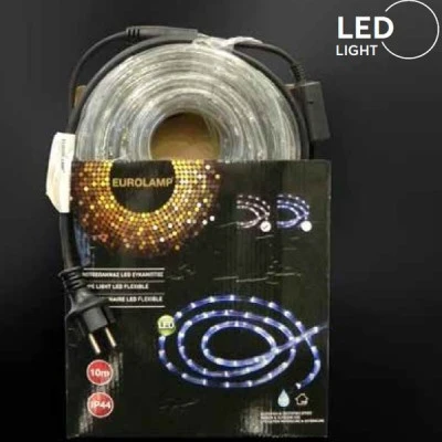Led φωτοσωλήνας μπλε 10m μονοκάναλος 24λαμπάκια/m σε συσκευασία εξωτερικού χώρου