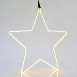 Αστέρι με NEON LED φωτοσωλήνα 58x54cm θερμό λευκό φως εξωτερικού χώρου στεγανό IP44