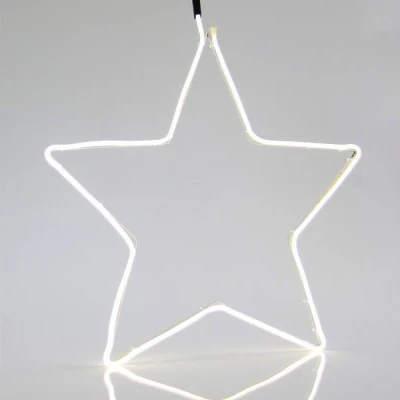 Αστέρι με NEON LED 15W φωτοσωλήνα 58x54cm λευκό φως εξωτερικού χώρου στεγανό IP44