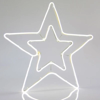 Διπλό αστέρι με NEON LED 22.5W φωτοσωλήνα 58x56cm λευκό φως εξωτερικού χώρου στεγανό IP44 Διπλό αστέρι με NEON LED 22.5W φωτοσωλήνα 58x56cm λευκό φως εξωτερικού χώρου στεγανό IP44