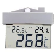 Θερμόμετρο Grundig 87154 εξωτερικού χώρου αδιάβροχο με βεντούζα και ένδειξη ημερομηνίας και ώρας