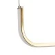Φωτιστικό κρεμαστό Linaria LED 36W 4150lm 180°  ρυθμιζόμενη απόχρωση φωτός CCT Dimmable χρυσό βούρτσας με διάσταση Μ120xΠ2xΥ10cm
