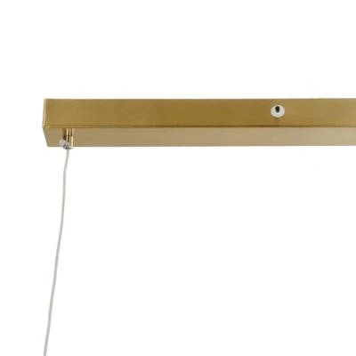 Φωτιστικό κρεμαστό Linaria LED 36W 4150lm 180°  ρυθμιζόμενη απόχρωση φωτός CCT Dimmable χρυσό βούρτσας με διάσταση Μ120xΠ2xΥ10cm