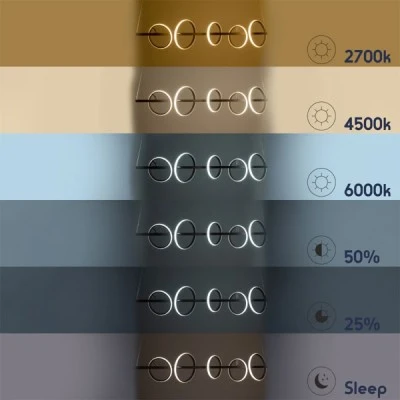 Κρεμαστό Φωτιστικό LED 75W 8400lm CCT (2700K/4500K/6000K), Dimmable με Τηλεχειριστήριο, 360°, Καφέ, 120x25x25cm