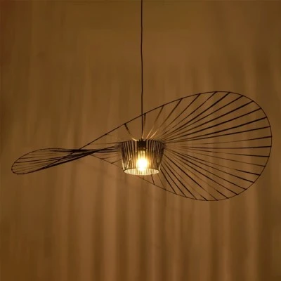Φωτιστικό LUMINOVA μοντέρνο κρεμαστό πλέγμα μονόφωτο 1 x E27 μαύρο σχοινί με μαύρο σύρμα  Μ140 x Π140 x Υ34cm