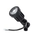 GloboStar® GARDENINI 61543 Καρφωτό Φωτιστικό Σποτ Κήπου LED 5W 650lm 38° DC 24V IP68 Υψηλής Αντοχής ABS IK06 Φ5.5 x Υ13.5cm - Θερμό Λευκό 2700K Dimmable - Μαύρο - Bridgelux Chip - 3 Years Warranty