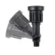 GloboStar® GARDENINI 61543 Καρφωτό Φωτιστικό Σποτ Κήπου LED 5W 650lm 38° DC 24V IP68 Υψηλής Αντοχής ABS IK06 Φ5.5 x Υ13.5cm - Θερμό Λευκό 2700K Dimmable - Μαύρο - Bridgelux Chip - 3 Years Warranty