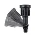 GloboStar® GARDENINI 61544 Καρφωτό Φωτιστικό Σποτ Κήπου LED 5W 550lm 38° DC 24V IP68 Υψηλής Αντοχής ABS IK06 Φ5.5 x Υ13.5cm - Πράσινο 550nm Dimmable - Μαύρο - Bridgelux Chip - 3 Years Warranty