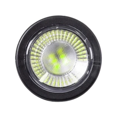 GloboStar® GARDENINI 61544 Καρφωτό Φωτιστικό Σποτ Κήπου LED 5W 550lm 38° DC 24V IP68 Υψηλής Αντοχής ABS IK06 Φ5.5 x Υ13.5cm - Πράσινο 550nm Dimmable - Μαύρο - Bridgelux Chip - 3 Years Warranty