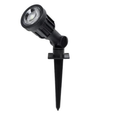 GloboStar® GARDENINI 61544 Καρφωτό Φωτιστικό Σποτ Κήπου LED 5W 550lm 38° DC 24V IP68 Υψηλής Αντοχής ABS IK06 Φ5.5 x Υ13.5cm - Πράσινο 550nm Dimmable - Μαύρο - Bridgelux Chip - 3 Years Warranty