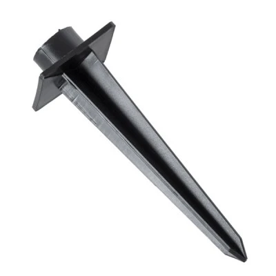 GloboStar® GARDENINI 61545 Καρφωτό Φωτιστικό Σποτ Κήπου LED 5W 550lm 38° DC 24V IP68 Υψηλής Αντοχής ABS IK06 Φ5.5 x Υ13.5cm - Μπλε 450nm Dimmable - Μαύρο - Bridgelux Chip - 3 Years Warranty