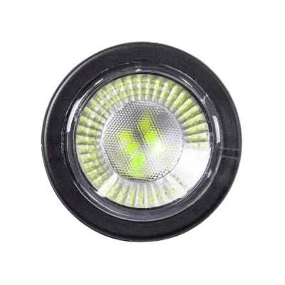 GloboStar® GARDENINI 61547 Επιφανειακό Φωτιστικό Σποτ Κήπου LED 5W 550lm 38° DC 24V IP68 Υψηλής Αντοχής ABS IK06 Φ7 x Υ14.5cm - Πράσινο 550nm Dimmable - Μαύρο - Bridgelux Chip - 3 Years Warranty
