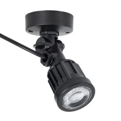 Φωτιστικό σποτ GARDENINI κήπου LED 5W μπλε χρώμα φωτ΄ός 550lm 38° IP68 υψηλής αντοχής ABS IK06 Φ7 x Υ14.5cm Dimmable μαύρο 