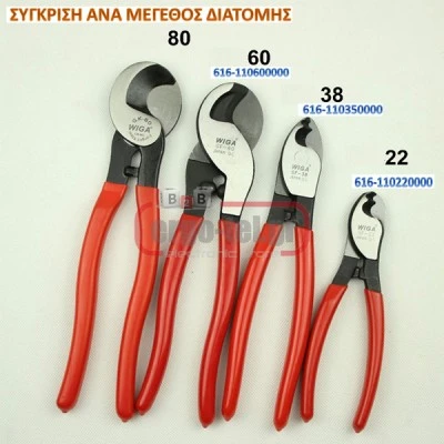 Κόφτης καλωδίων Φ38mm² 210mm τύπος LK-38 Κόφτης καλωδίων Φ38mm² 210mm τύπος LK-38