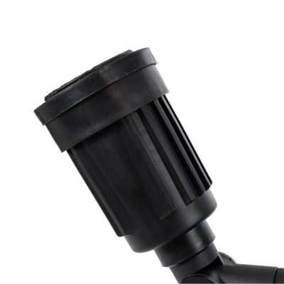 GloboStar® GRASEDO 61616 Βάση Κήπου με 2 Ντουί E27 για Λάμπες Σποτ PAR38 - Αδιάβροχη IP67 - Υψηλής Αντοχής ABS - VDE Certified - Μ40 x Π9.5 x Υ22cm - Μαύρο - 5 Years Warranty