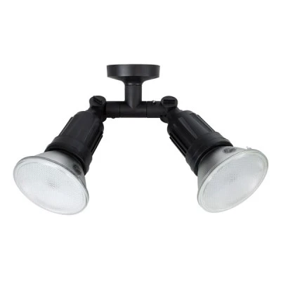GloboStar® GRASEDO 61616 Βάση Κήπου με 2 Ντουί E27 για Λάμπες Σποτ PAR38 - Αδιάβροχη IP67 - Υψηλής Αντοχής ABS - VDE Certified - Μ40 x Π9.5 x Υ22cm - Μαύρο - 5 Years Warranty