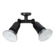 GloboStar® GRASEDO 61616 Βάση Κήπου με 2 Ντουί E27 για Λάμπες Σποτ PAR38 - Αδιάβροχη IP67 - Υψηλής Αντοχής ABS - VDE Certified - Μ40 x Π9.5 x Υ22cm - Μαύρο - 5 Years Warranty