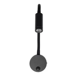 Φωτιστικό τοίχου - απλίκα LED 3W 300lm 36° Reading Light θερμό λευκό 2700K μαύρο αλουμίνιο  Μ6.5xΠ22.5xΥ23cm 