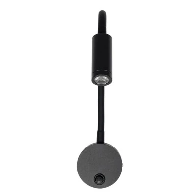 Φωτιστικό τοίχου - απλίκα LED 3W 300lm 36° Reading Light θερμό λευκό 2700K μαύρο αλουμίνιο  Μ6.5xΠ22.5xΥ23cm 