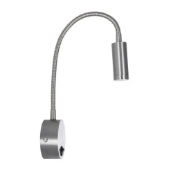 Φωτιστικό τοίχου απλίκα LED 3W 300lm 36° Reading Light θερμό Λευκό 2700K ασημί αλουμίνιο  Μ6.5xΠ22xΥ23cm IP20