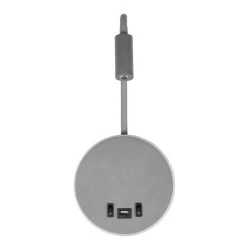 Φωτιστικό τοίχου απλίκα ξενοδοχείου LED Reading Light με φορτιστή USB 3A LED 6W 600lm  θερμό λευκό 2700K γκρι ανθρακί ματ IP20