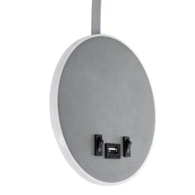 Φωτιστικό τοίχου απλίκα ξενοδοχείου LED Reading Light με φορτιστή USB 3A LED 6W 600lm θερμό λευκό 2700K γκρι ανθρακί ματ IP20 Φωτιστικό τοίχου απλίκα ξενοδοχείου LED Reading Light με φορτιστή USB 3A LED 6W 600lm θερμό λευκό 2700K γκρι ανθρακί ματ IP20