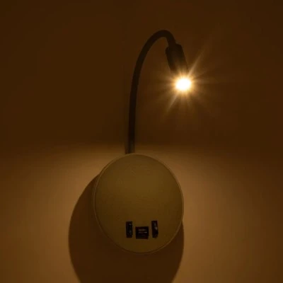Φωτιστικό τοίχου απλίκα ξενοδοχείου LED Reading Light με φορτιστή USB 3A LED 6W 600lm θερμό λευκό 2700K γκρι ανθρακί ματ IP20 Φωτιστικό τοίχου απλίκα ξενοδοχείου LED Reading Light με φορτιστή USB 3A LED 6W 600lm θερμό λευκό 2700K γκρι ανθρακί ματ IP20