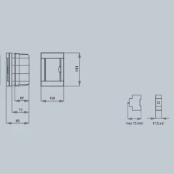 Πίνακας χωνευτός makel Viko 2 Flush Mounted Fuse Box HF 1 σειράς 2 ασφαλειών IP40