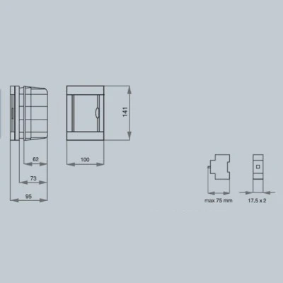 Πίνακας χωνευτός makel Viko 2 Flush Mounted Fuse Box HF 1 σειράς 2 ασφαλειών IP40
