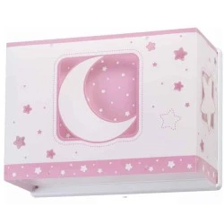 Παιδική απλίκα Pink Moon σε ροζ χρώμα με πλαίσιο στήριξης και έτοιμες υποδοχές για μόνιμη τοποθέτηση