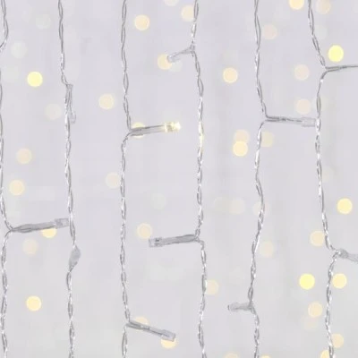 Flash 240 led κουρτίνα 5mm με επέκταση 36V διάφανο καλώδιο θερμό λευκό φως IP44 Flash 240 led κουρτίνα 5mm με επέκταση 36V διάφανο καλώδιο θερμό λευκό φως IP44