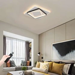 Φωτιστικό led light PRAVIA σε λευκό & μαύρο χρώμα CCT 103W 10300lm 50x50cm